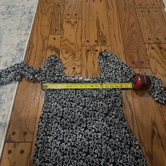 Boden Sweetheart Mini Dress Black White Swirl Swig Size 8 - Picture 9 of 10